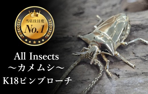 
                  【18金ピンブローチ】カメムシ　幻の昆虫アートジュエリーAll insects【個数限定】CB-76
                