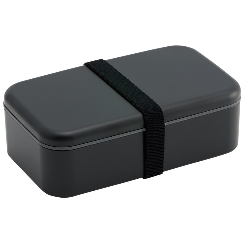 箸付き 弁当箱 1000ml 1段 ランチボックス お弁当 18cm 大人 メンズ バイオマス スケーター skater PLB10HB アッシュブラック 子供 食洗機可 電子レンジ可 仕切付 ランチ