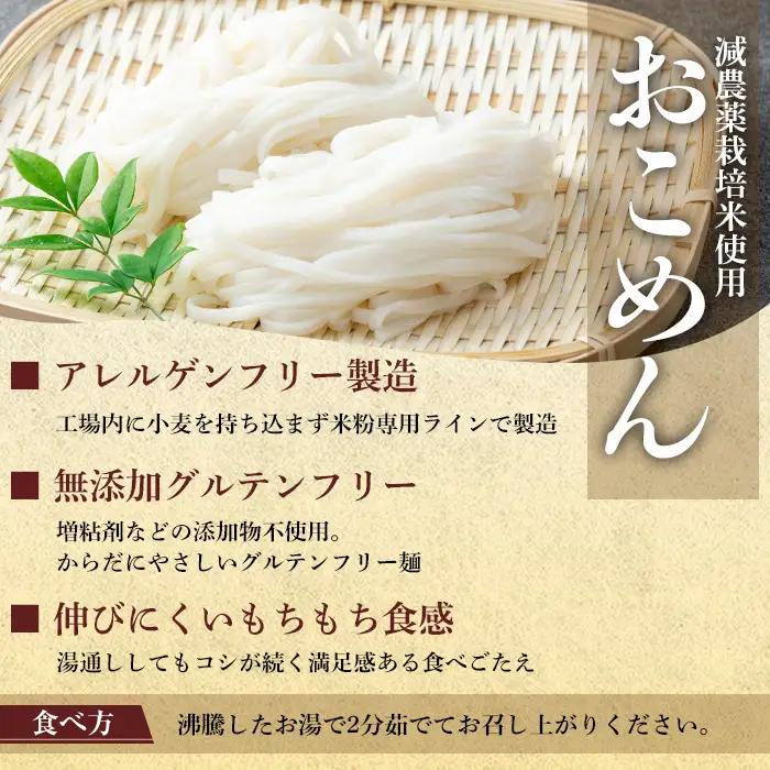 a1101-B おこめん(中麺) 1食100g(計10食)【アグリベースAIRA】姶良市 麺 お米麺 グリテンフリー