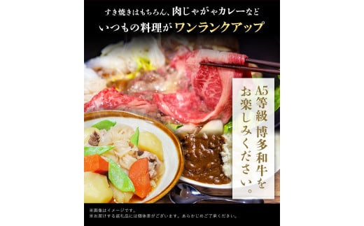 A5等級の博多和牛 ワンランク上のすき焼き切り落とし500g《30日以内に出荷予定(土日祝除く)》 牛肉 切り落とし すき焼き---sc_fckz5hwjsk_30d_22_17500_500g---