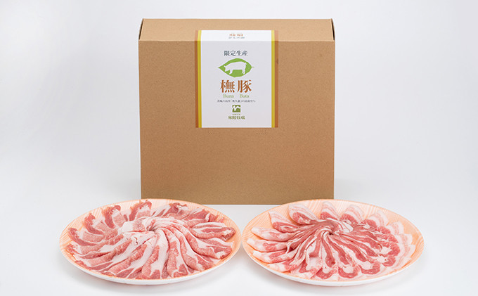 
常陸牧場 ぶな豚 しゃぶしゃぶ用 (ロース400g・バラ400g)[№5799-0414]
