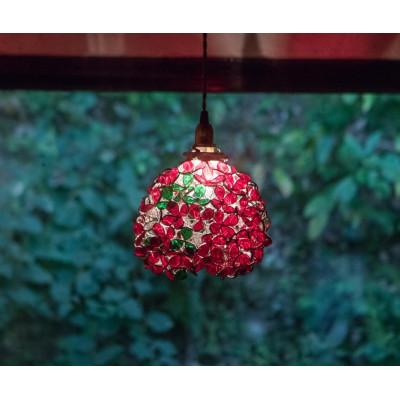 ふるさと納税 那珂川市 【ステンドグラスのある暮らし】バラブーケ(ペンダントランプ) |  | 01