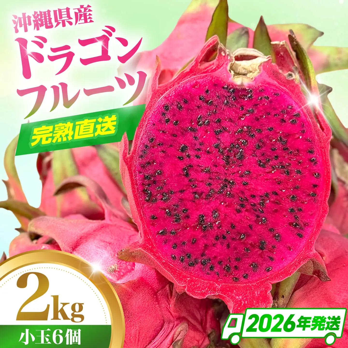 【小玉】ドラゴンフルーツ 2kg 完熟直送！沖縄ドラゴンフルーツ