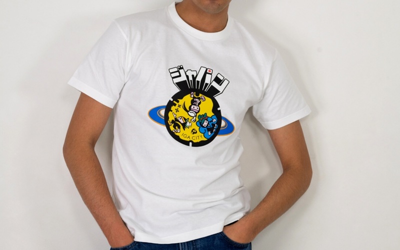 伊賀市 マンホールTシャツ 白【Sサイズ】