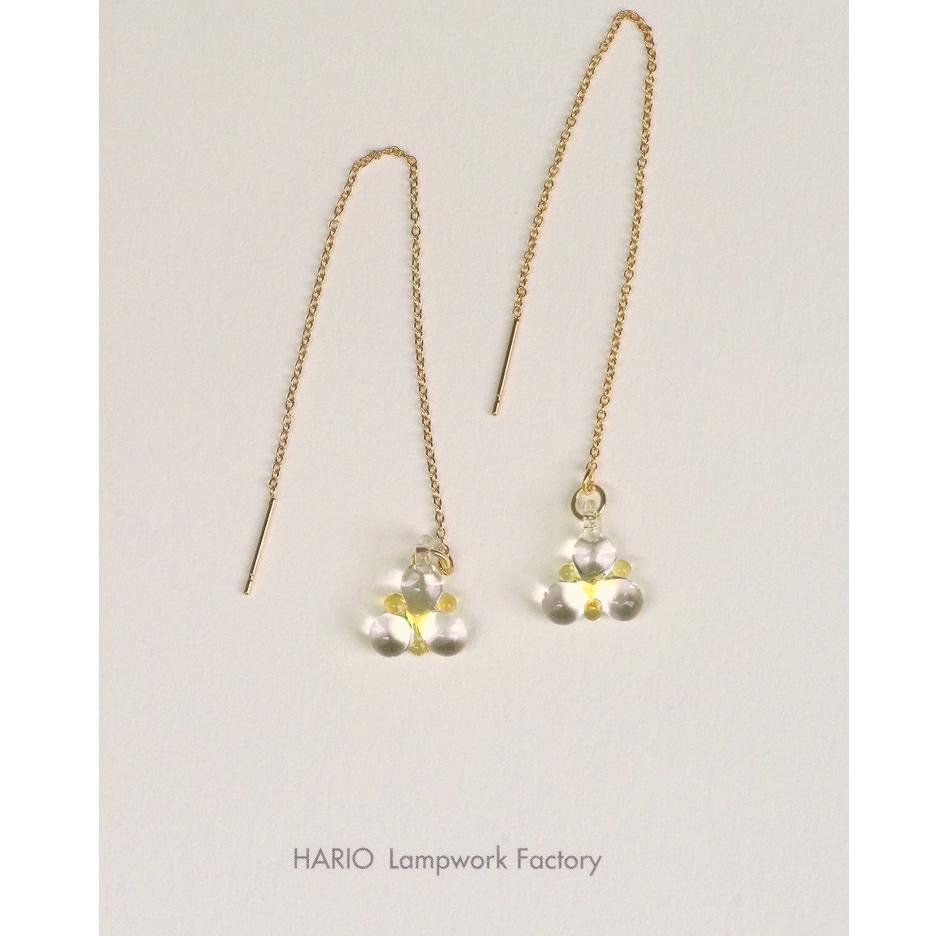 こがこもれびあーと　ピアス（ホタル） | 耐熱 ガラス アクセサリー ランプワークファクトリー 職人 繊細 フォーマル カジュアル ピアス 20代 30代 40代 _DP67