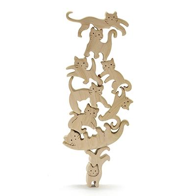 ふるさと納税 河内長野市 木工パズル　ネコの組体操3 |  | 01