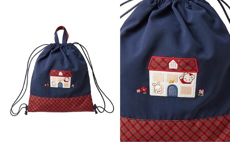 【ファミリア（familiar）】ナップサック（260026）　XF（赤系チェック）