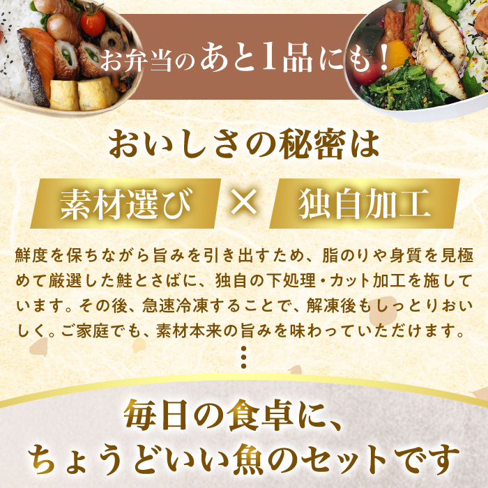 生活応援 サーモン切り落とし5枚付き！骨取り さば切身と鮭カットのセット(合計約1.3kg) 鮭 小分け 冷凍 サーモン シャケ サケ サバ 鯖 骨なし 骨取り セット 魚 魚介 【AW-103】【丸