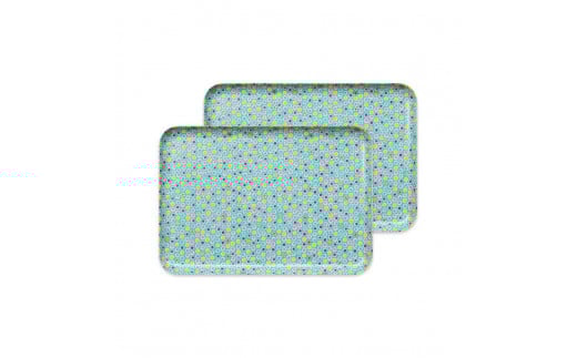 タツクラフト 友禅和紙トレー M 33cm 2枚セット 桜 金平糖 水色 【Tk309】