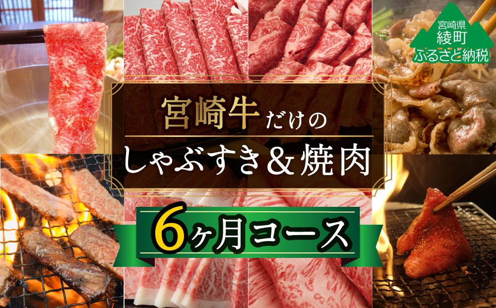 
宮崎牛しゃぶすき＆焼肉コース計4.2kg【6か月定期便】（36-221）
