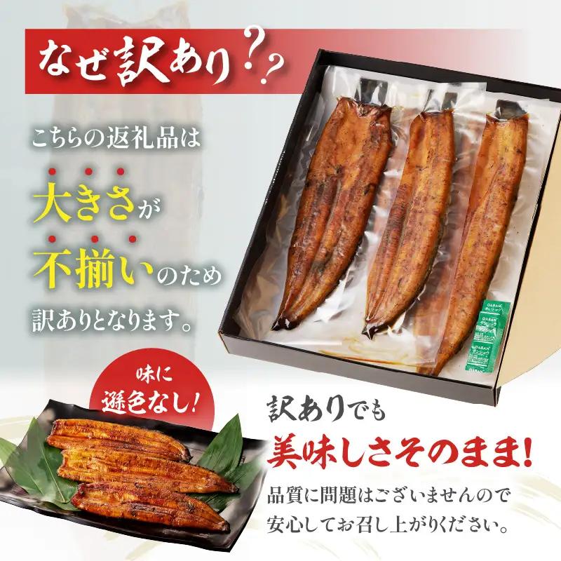 うなぎ 蒲焼 うなぎ[国産 訳あり 3尾 高須水産 備長炭手焼き 620g]