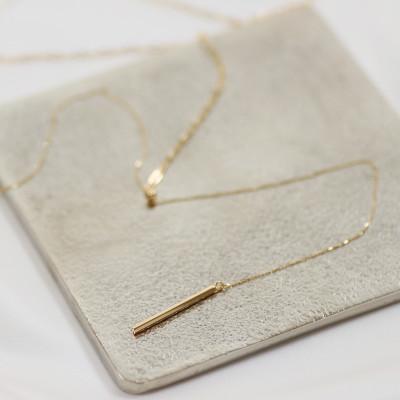 ふるさと納税 大津市 【K18イエローゴールド ロングチェーンネックレス】動くスライドボール チェーン2種類のロングネック |  | 01