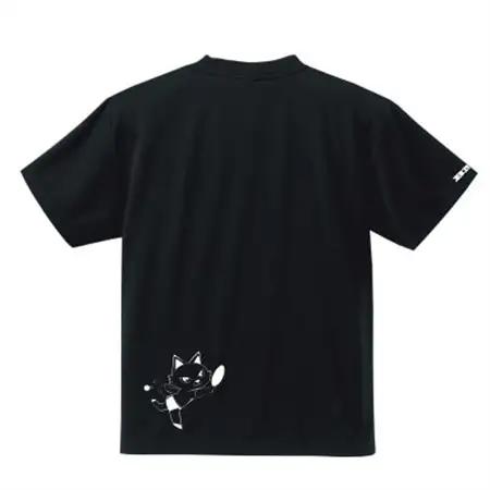 JTTA公認　卓球ユニフォーム【男女兼用(ドライ):140サイズ】ねこ　ブラック_装飾品・工芸品  洋服 _【1515341】