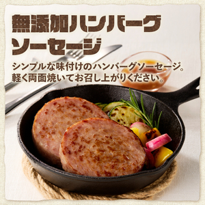 無添加ソーセージ（2種32本）・無添加ハンバーグソーセージ（100g×4パック）セット  詰合せ  バーベキュー キャンプ パーティー 手作り フランク 食べ比べ オールポーク 豚肉100％ 天然腸 