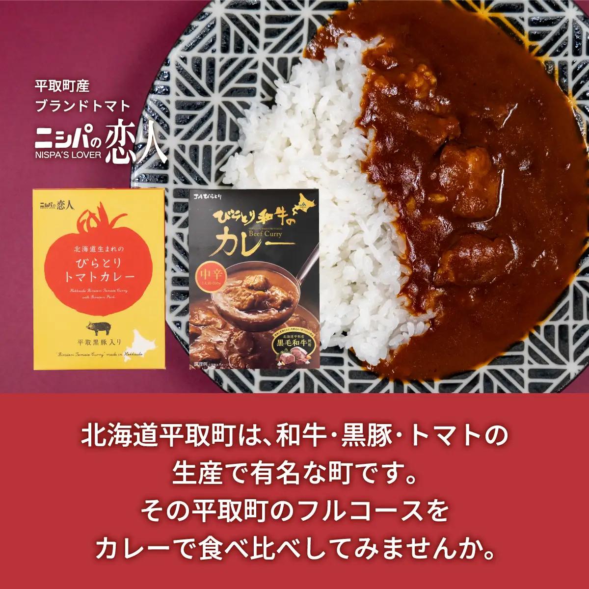 びらとり和牛カレー中辛・びらとりトマトカレーセット（各３箱） BRTH022