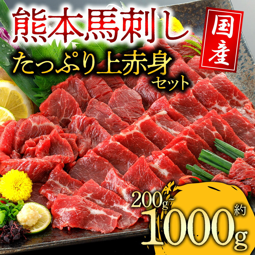 【ふるさと納税】馬刺し ふるさと納税 赤身 国産 上赤身馬刺し 200g 300g 500g 1000g 馬肉 セット 詰め合わせ お取り寄せ 冷凍 馬肉 赤身 馬刺し ふるさと納税 刺身 お歳暮 お土産 ギフト 贈答用 おつまみ 阿蘇牧場 熊本県 阿蘇市