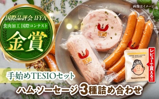 TESIO の 自家製 ハム ＆ ソーセージ 『手始めTESIOセット』 金賞受賞！世界が認めた tesio テシオ てしお 沖縄 豚肉 小分け 真空パック 冷蔵 ハム ソーセージ 詰め合わせ 人気 ギフト ウインナー おすすめ 贈り物 BBQ 朝食 手作り 沖縄県産 沖縄市 / TESIO [BCAD001]▼ 年末年始 年末 年越し お正月