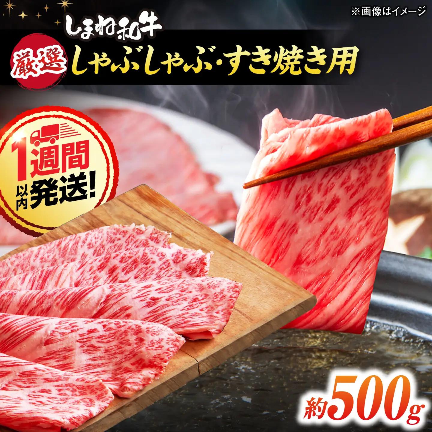 しまね和牛 すき焼き ロース 500g[ALEF004] シャブシャブ すき焼き