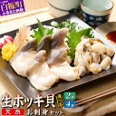 【ふるさと納税】生ホッキ貝お刺身セット【2皿／4皿】 下処理不要 すぐ食べられる 便利な 小分け 「 沢わさび 」付き！ 旬のホッキ貝を急速冷凍で旨味封じ込め ふるさと納税 ホッキ貝 ホッキガイ 北寄貝 貝柱 貝 紐 ふるさと 北海道 白糠町 【 贈答用 の ギフト 箱入り 】