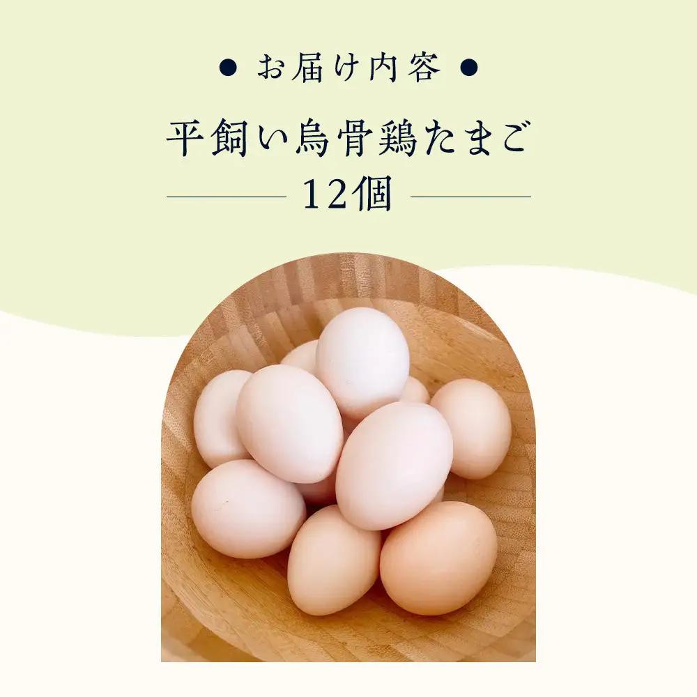 平飼い烏骨鶏のたまご12個 | 湯河原町 ミックスファーム 烏骨鶏 こだわり飼育 朝食