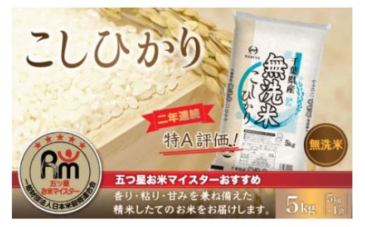 令和6年産 2年連続特A評価!千葉県産コシヒカリ5kg無洗米（5kg×1袋） ふるさと納税 無洗米 5kg 千葉県産 大網白里市 コシヒカリ お米 米 こめ 送料無料 E008