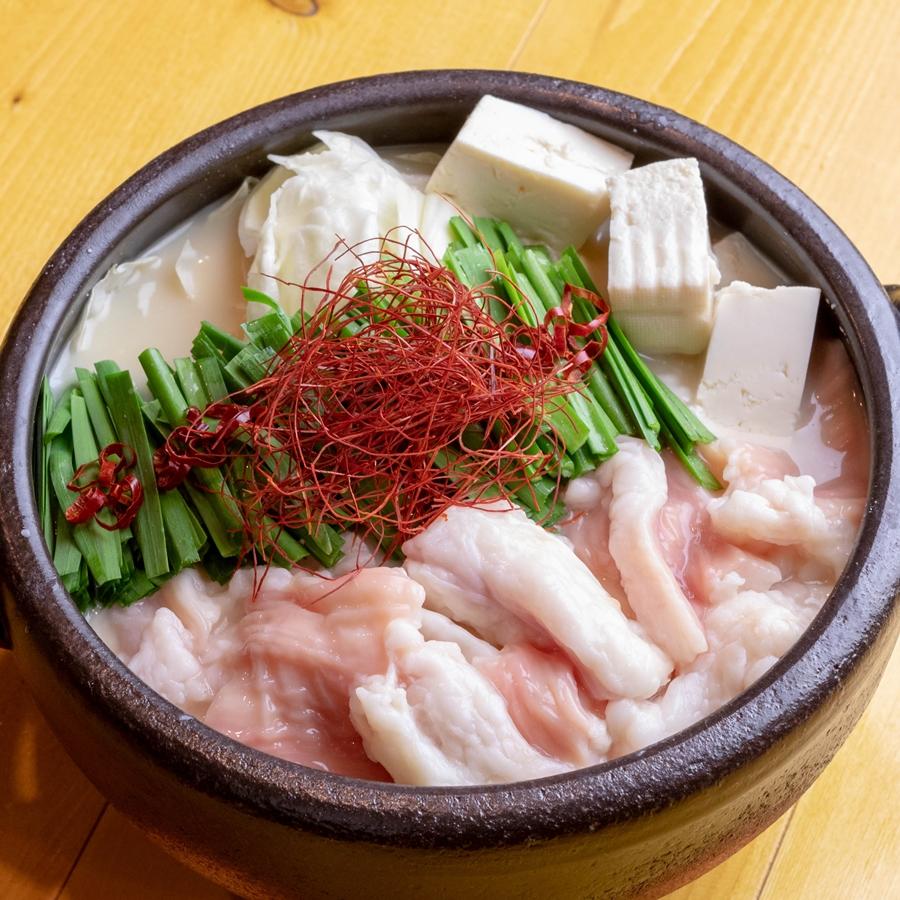 ＜幸福亭＞「京もつ鍋」セット（白味噌味）2人前ｘ4回分