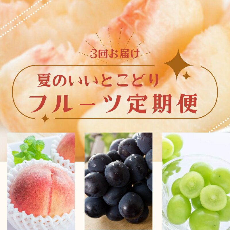 【ふるさと納税】 【3か月定期便】夏のいいとこどりフルーツ定期便♪桃・ピオーネ・シャインマスカット【tkb360】