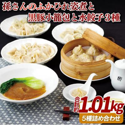 ふるさと納税 佐世保市 孫さんのふかひれ姿煮と黒豚小籠包と水餃子3種(にら・白菜・海老にら)