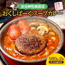 【ふるさと納税】 おくしばーぐ スープカレー 580g×2個 2～4人前 奥芝商店 宗谷岬牧場直送 ハンバーグ カレー パウチ グルメ ご当地 お取り寄せ 専門店の味 レトルト 人気 冷凍 ギフト プレゼント 贈答 贈り物 北海道 札幌市