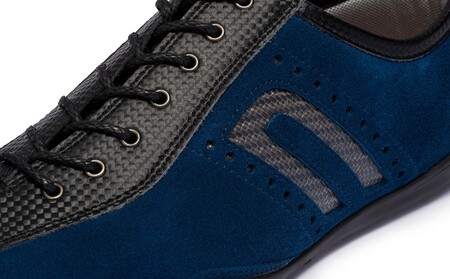 NEGRONI(ネグローニ) ドライビングシューズ イデアコルサ トスカーナスエード&カーボンファイバー（カラー：インクブルー、サイズ：24.5cm）【041-004-3-2】