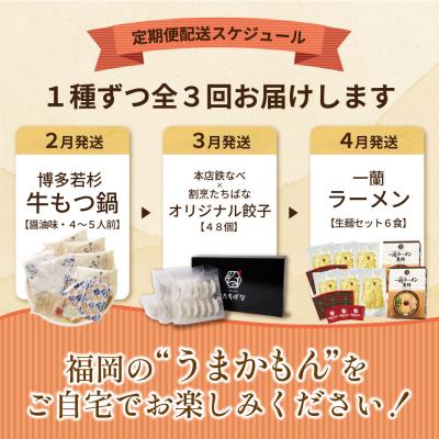 ふるさと納税 福智町 福岡グルメ定期便 餃子セット(毎月・全3回) |  | 01