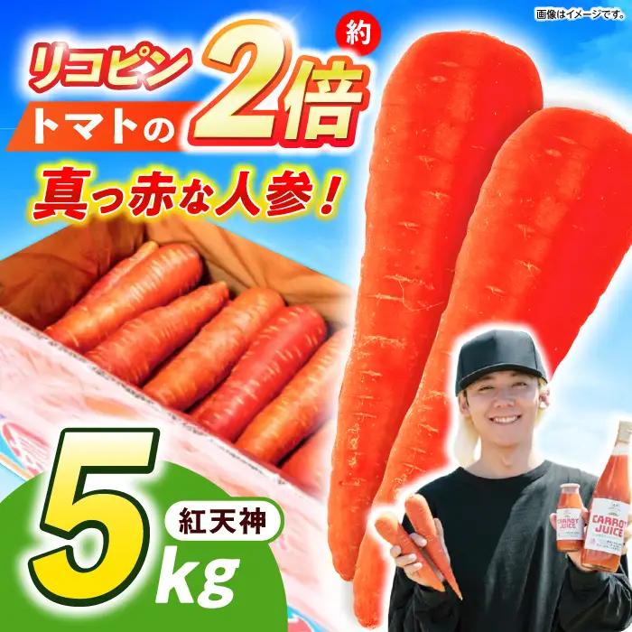 ※【2027年1月上旬より順次発送／先行予約】【甘みと栄養たっぷり！】真っ赤な人参「紅天神」 5kg / にんじん ニンジン 人参 carrot やさい 野菜 にんじんジュース 人参ジュース ニンジンジュース キャロット キャロットジュース / 諫早市 / 滝商店株式会社[AHCU008]