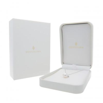 ふるさと納税 神戸市 【5月誕生石】無調色 アコヤ真珠 エメラルド K10WG ペンダント ネックレス チェーン付き |  | 03