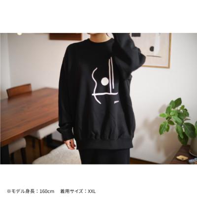 ふるさと納税 尼崎市 ギターストラップ専門店708worksのオリジナルスウェット【ブラック:Sサイズ】 |  | 02