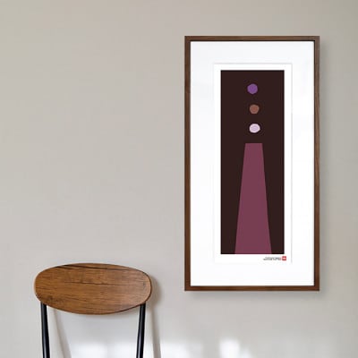 ＼注目の和紙アート/ 【絵画】塔　額装サイズ300mmx600mm　阿波紙【1275418】