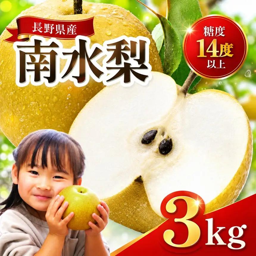梨 南水 糖度14度以上 約3kg 【2026年9月中旬～発送】