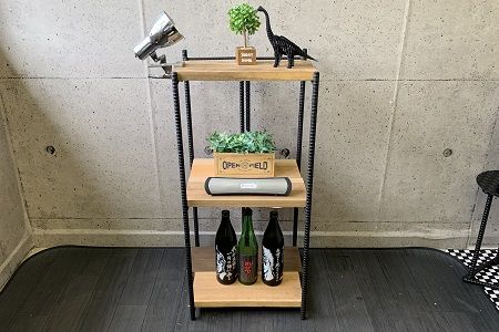 070-32 アンティーク調 アイアン フリーシェルフ