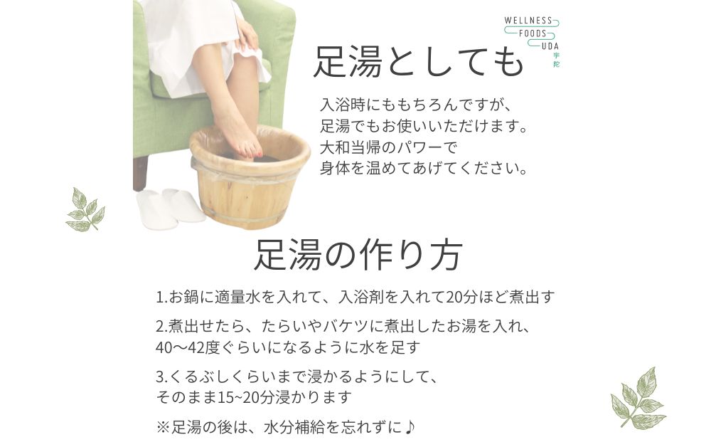 薬草のおふろ とうきかな 入浴剤 １箱(４包入×１個) /ウェルネスフーズ UDA 大和 当帰 ふるさと納税 おすすめ リラックス ストレス解消 ボディケア 肌荒れ 改善 疲労回復 送料無料 奈良 宇