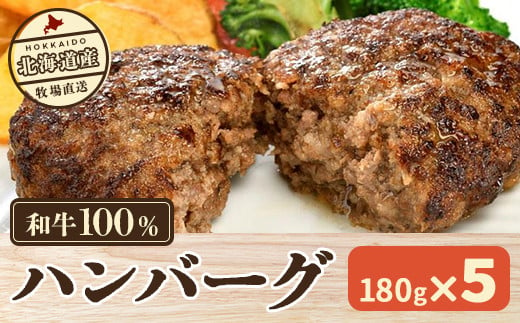 
北海道産　牧場直送　和牛100％　ハンバーグ　180ｇ×5 ふるさと納税 人気 おすすめ ランキング 牛 牛肉 黒毛 肉 和牛 和牛100％ ハンバーグ 和牛ハンバーグ 北海道 北斗市 送料無料 HOKQ006
