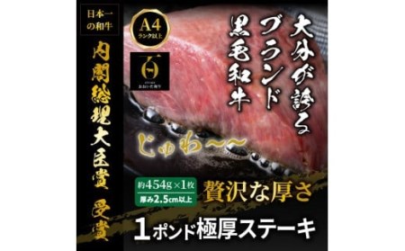 29365A_まさに肉のエアーズロック〃おおいた和牛１ポンド極厚ステーキ・通