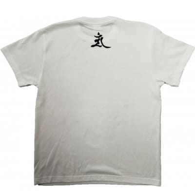 手描きTシャツ 仏画 文殊菩薩 白 (半袖 XLサイズ)【1615175】