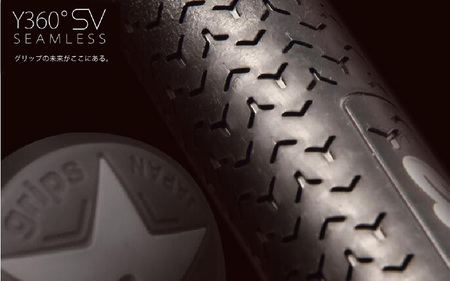 Y360SV バックライン無ブラック/オレンジ ゴルフ グリップ 5本セット - グリップ表皮をグラデーション加工、世界で最も新しい構造のグリップ