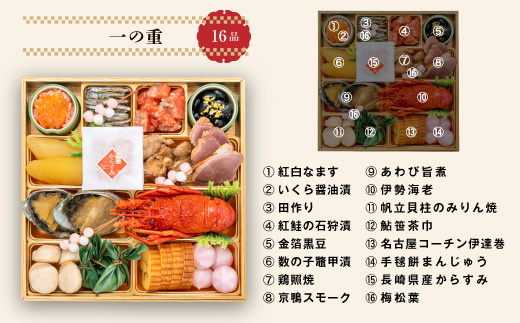 千賀屋謹製 2026年 迎春おせち料理 「慶壽」和風三段重 4～5人前 全41品　冷蔵