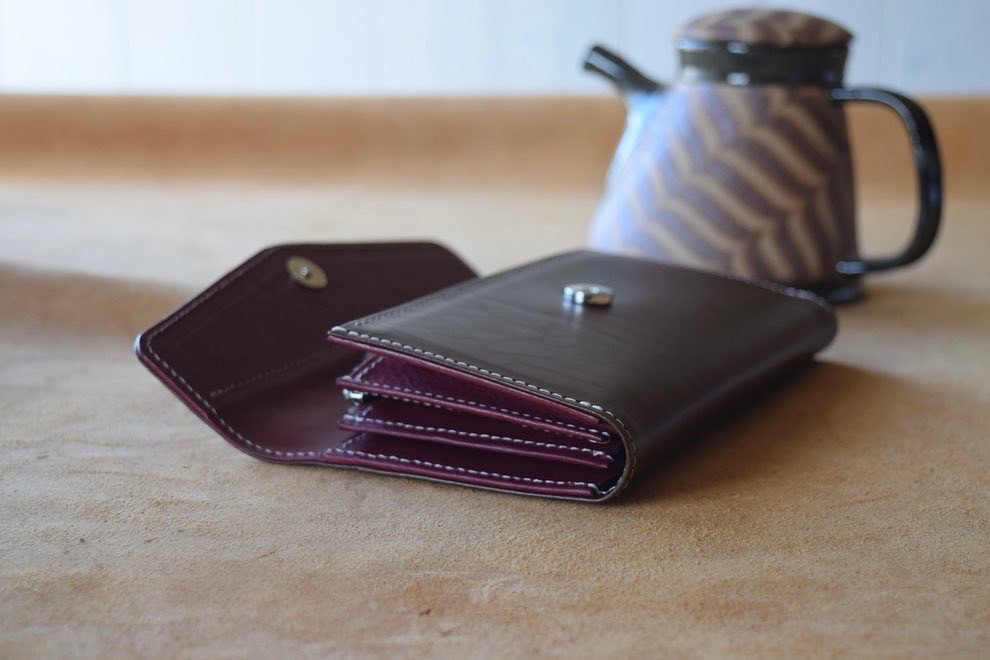 本革長財布　高級イタリアンレザー使用　チョコ さいふ 財布 長財布 レザー 本革 高級皮革 プレゼント 贈り物 記念 誕生日 お祝い 京都 綾部