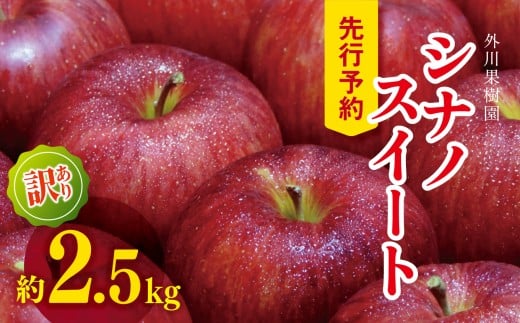 【2026年先行予約】訳あり シナノスイート 約2.5kg ｜ 外川果樹園 リンゴ りんご 林檎 果物 フルーツ 果実 果汁 シナノスイート しなのすいーと わけあり 訳アリ 訳あり 長野県 松川村