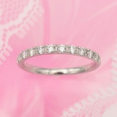 PT900 0.3ct 一文字ダイヤモンドリング　#14　HR-009177