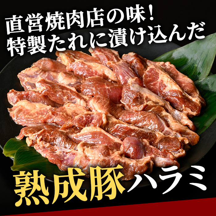 直営焼肉店の味たれ漬け 熟成豚ハラミ (2kg) 冷凍 たれ タレ ハラミ 焼肉 豚肉 小分け ホルモン 希少部位 カット済 味付き 茨城県 【そうざい男しゃく（株式会社池延）】【ho1683】