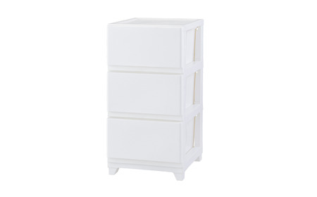 デコニーシーヴォ 3段 チェスト ホワイト 収納ボックス 衣装ケース 収納ケース 幅35 奥行40 [JEJアステージ]【011S140】