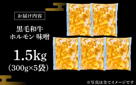 黒毛和牛ホルモン 味噌 1.5kg （300g×5袋）[AZCW056] 黒毛和牛