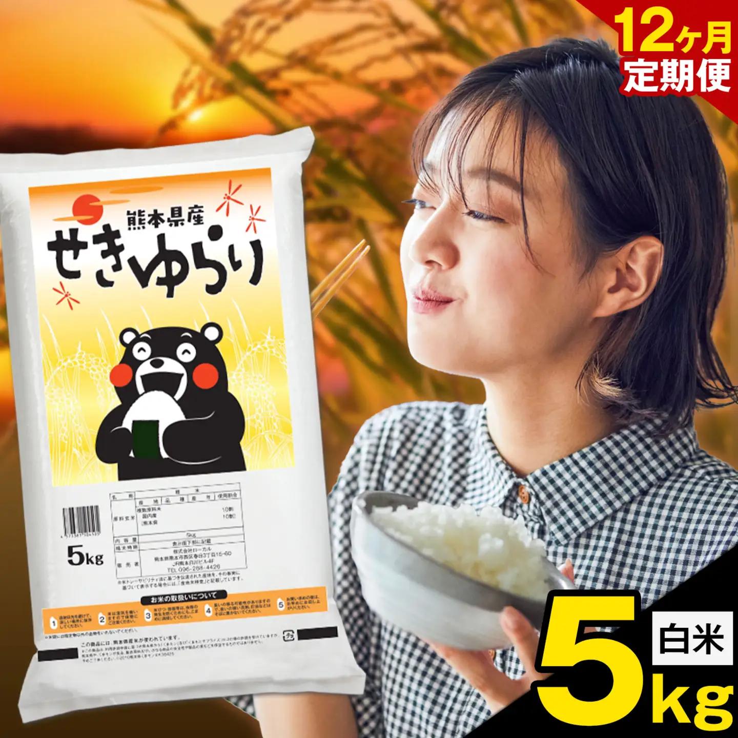 白米 せきゆらり 5kg 12ヶ月 定期便 熊本県産 国産 白米
